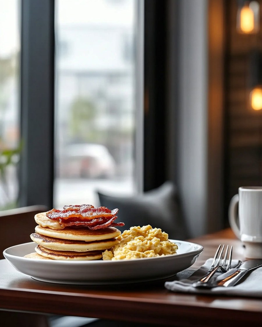 Bacon and Egg Pancakes